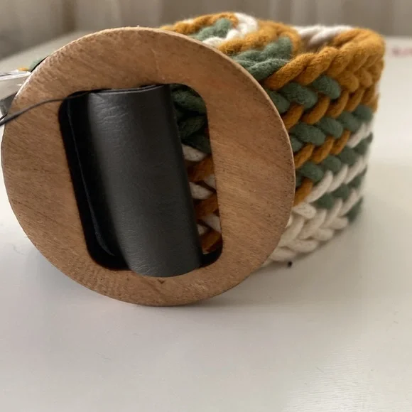 NWT Zara Cotton Knit Belt - Picture 2 of 9